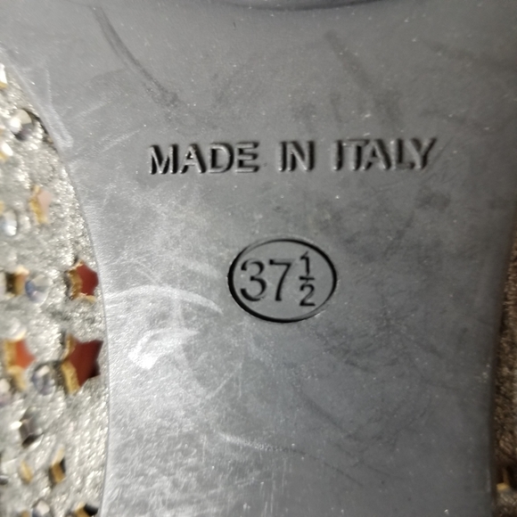 Jimmy Choo Leather Perforated Jeweled Flats - Picture 11 of 11